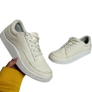 Allbirds Canvas Pacers Everyday Sneakers in Natural White Blizzard Sole Mens 10